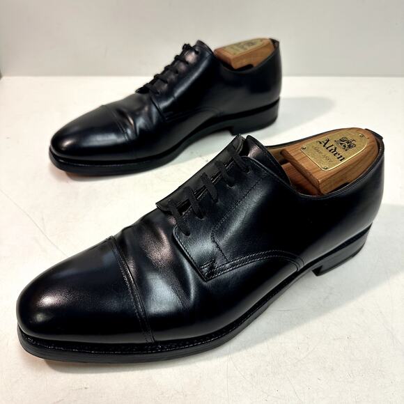 RESOLED Crockett & Jones x Brooks Brothers Derby Cap Toe Black Calf England 9.5 main image 11